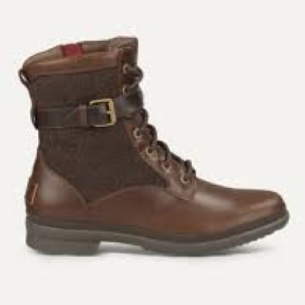 UGG Women's Brown Kesey 1005264 Leather Classic Winter Ankle Moto Boot Size 7‎